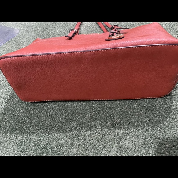 Large Michael Kors Leather Tote Handbag Luggage - Picture 3 of 6